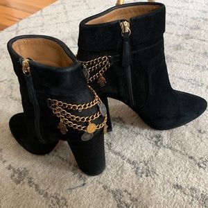 AQUAZZURA - Black Suede Booties